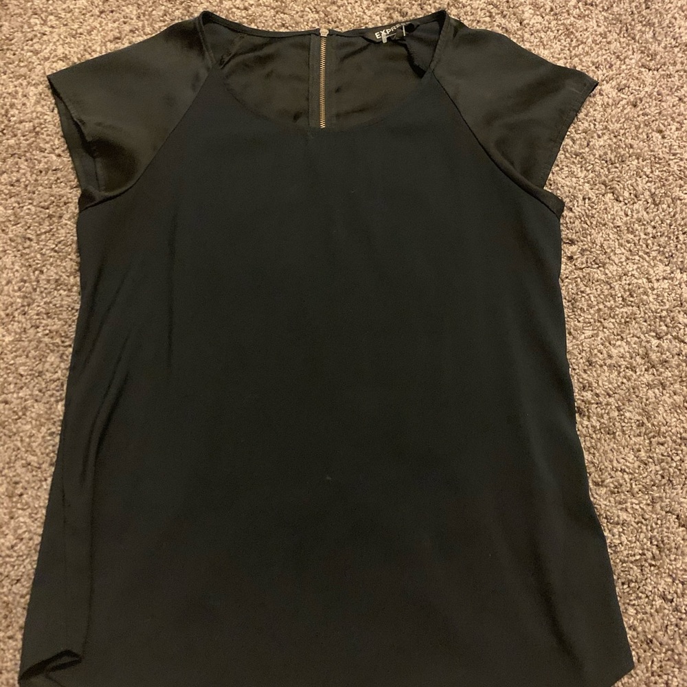Flowy silk black shirt